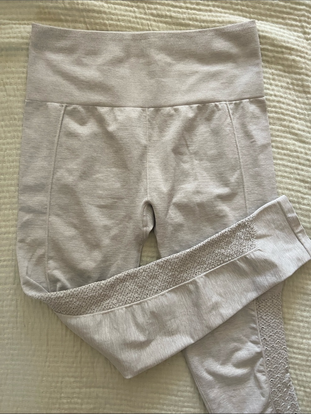 Fabletics Light Gray High-Waist Leggings